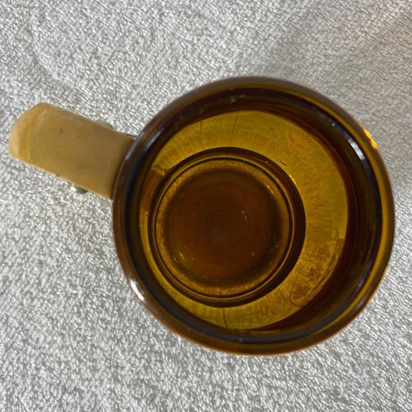 Vintage Siesta Ware Western Brown Glass Mug  With Wooden Handle Saskatchewan - Picture 6 of 8